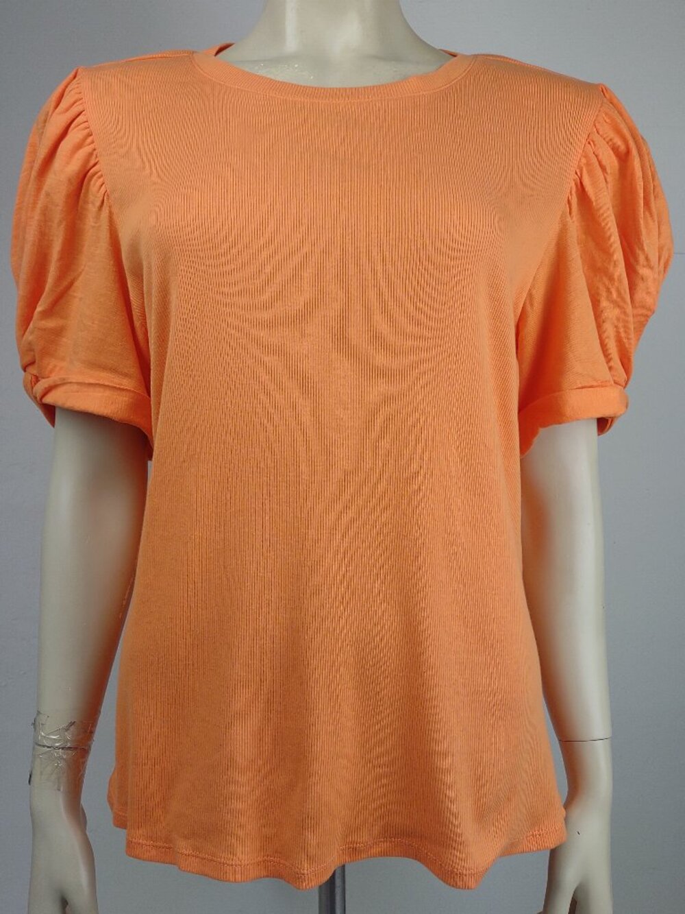NWT Vince Camuto orange casual puff sleeve blouse shirt ladies XXL 2XL